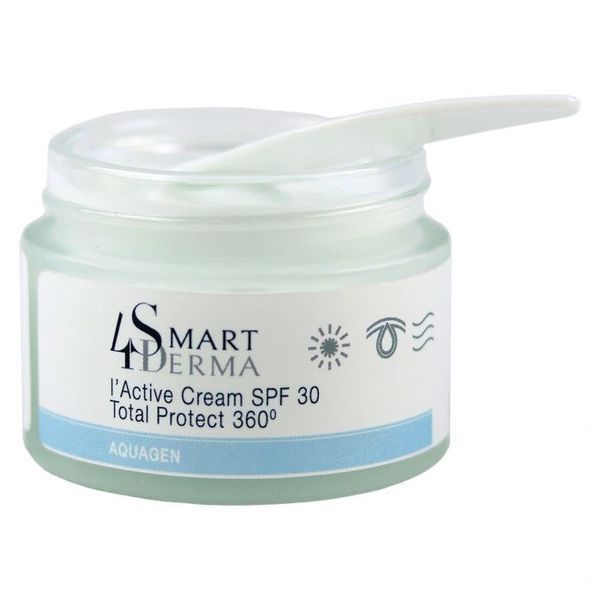 Екстразволожуючий крем із церамідами SPF 30 | Smart4Derma I'Active Cream SPF 30 Total Protect 360 50мл S4D506 фото