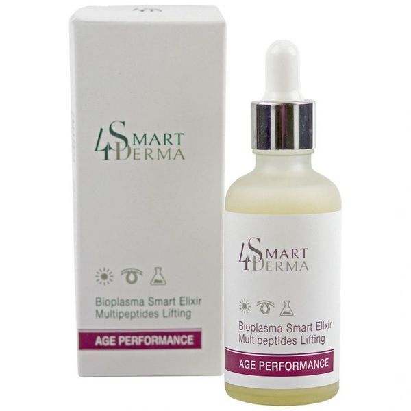 Інтелектуальна сироватка-еліксир &laquo;Біоплазма&raquo; | Smart4Derma Bioplasma Smart Elixir Multipeptides Lifting 50мл S4D704 фото