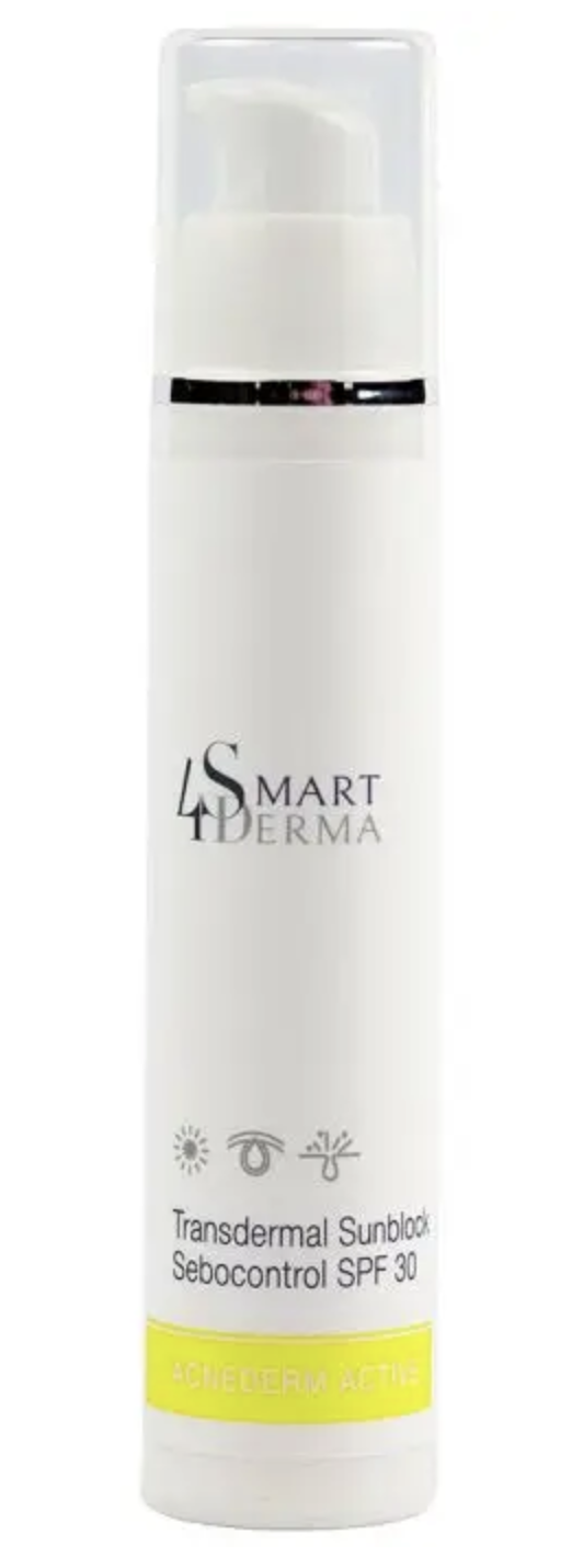 Трансдермальний санблок | SPF 30 Smart4Derma Acne Derm Active 50 мл